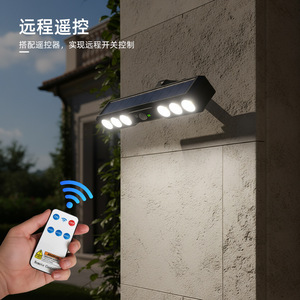 Lampe murale solaire Ly Solar à 6 LED, étanche, pour extérieur, jardin, clôture, éclairage décoratif pour cour, lampe murale d'ambiance - Product Image 2