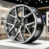 Rines Negros de Aleación Forjada de 19 Pulgadas 19x8.5 ET35 5x108 CB73.1 Compatibles con Volvo Ford Mondeo Peugeot 508 5008 Jaguar XE