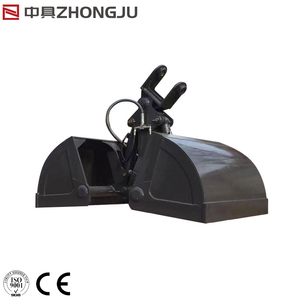 Pinza giratoria abatible resistente al desgaste con <span class=keywords><strong>motor</strong></span> para excavadoras de 6-30 toneladas, pinza tipo concha para manipulación de materiales a granel - Product Image 1