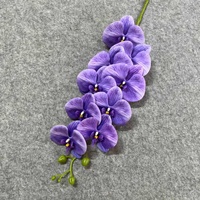 Orchidée artificielle Phalaenopsis 3D à 9 têtes, toucher réel, pour décoration de plafond de salle de mariage et aménagement photographique - Vente en gros