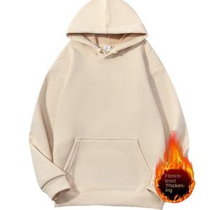 <span class=keywords><strong>Sweat</strong></span>-shirt à Capuche Automne Hiver pour Hommes Femmes Manteau Sport Décontracté Style Tendance Streetwear Couleur Unie Coupe Ample Américain - Product Image 5