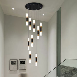 Zeal Lighting Lámpara colgante de isla de cocina de vidrio negro moderno regulable con estilo nórdico para uso en hoteles - Product Image 1