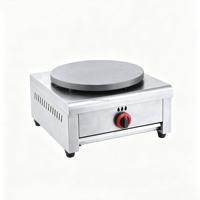 Machine à crêpes électrique rotative à plaque unique en acier inoxydable avec plaque en fonte antiadhésive et température réglable