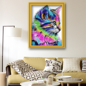 <span class=keywords><strong>Pintura</strong></span> al Óleo DIY, <span class=keywords><strong>Pintura</strong></span> <span class=keywords><strong>por</strong></span> Números de Gato Psicodélico Colorido para Adultos y Niños, <span class=keywords><strong>Pintura</strong></span> <span class=keywords><strong>por</strong></span> Números, <span class=keywords><strong>Pintura</strong></span> Acrílica - Product Image 2