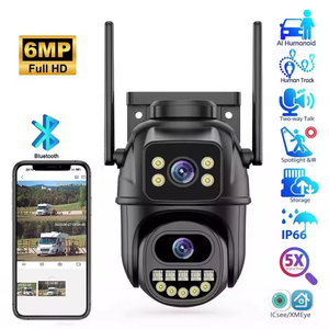 <span class=keywords><strong>Icsee</strong></span> lente dual 6MP 4K inteligente modo de luz dual al aire libre Cctv inalámbrico Ptz impermeable Ip66 cámaras Ip funda negra - Product Image 6