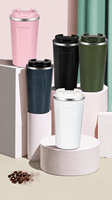 Mug à café isotherme en acier inoxydable avec couvercle, tasse thermique à double paroi pour le bureau, les trajets quotidiens, utilisation quotidienne, anti-fuite, sans BPA