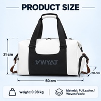 Sac de sport en cuir PU hydrofuge avec compartiment à chaussures pour hommes et femmes, idéal pour le tennis, le badminton, la gym et les voyages