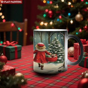 <b>Ceramic</b> <b>Mug</b> 11oz Frosted Black Heat Activated Color Changing Sublimation Blank Cup - Product Image 2