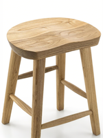 Tabouret de bar commercial robuste sans dossier en bois de frêne blanc moderne pour bar à domicile, îlot de cuisine, pub, café, restaurant