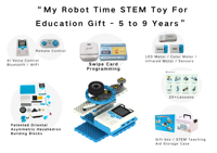 Kit Robotique Éducatif STEM à Programmation à Distance avec Blocs de Construction, Faible MOQ, Prix Bas, Direct Usine, WIFI et Batterie