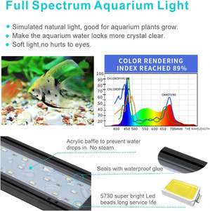 Éclairage à led <span class=keywords><strong>pour</strong></span> aquariums avec supports extensibles en alliage d'aluminium, lumière d'<span class=keywords><strong>aquarium</strong></span> à led <span class=keywords><strong>bleu</strong></span> rouge <span class=keywords><strong>pour</strong></span> <span class=keywords><strong>aquarium</strong></span> d'<span class=keywords><strong>eau</strong></span> <span class=keywords><strong>douce</strong></span> - Product Image 3