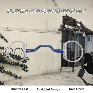 Brida de doble articulación Euro Cavall de acero inoxidable con anillo de 135 mm, modelo plateado ECI-HB26-002457 - Product Image 2