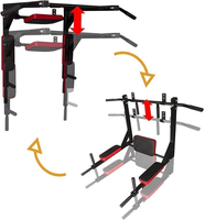 Produk Multifungsi Grosir yang Menggabungkan Bar Pull-up dengan Pegangan untuk Dips dan Latihan Otot Perut dengan Bar Tunggal di Dalam Ruangan
