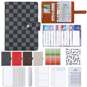 Buste del raccoglitore di cartelle del pianificatore di Budget <span class=keywords><strong>a</strong></span> scacchi A6 come organizzatore di raccoglitori di denaro per il Budget di una nuova versione calda - Product Image 4