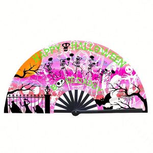 Abanico Plegable de Plástico Contemporáneo de 33 cm, Diseño de Apertura Suave, Estilo Moderno de Dibujos Animados, Papel Pintado - Product Image 2