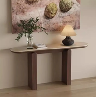 Table console moderne en bois massif haut de gamme pour entrée, salon, couloir et entrée