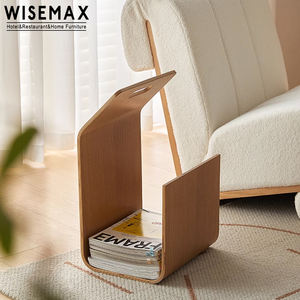 WISEMAX Designer <span class=keywords><strong>di</strong></span> mobili moderni in <span class=keywords><strong>legno</strong></span> compensato divano lato tavolino portariviste tavolo da tè <span class=keywords><strong>con</strong></span> log titolare per soggiorno - Product Image 3