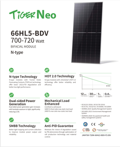 แผงโซลาร์เซลล์ 700 วัตต์ แบบฮาล์ฟคัท โฟโตโวลตาอิก 700w 705w 710w 715w 720w ชนิด N แบบสองหน้า แผงโซลาร์เซลล์ 700 วัตต์ แบบฮาล์ฟคัท - Product Image 6