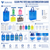 Sac isotherme transparent en PVC personnalisé avec logo, imperméable et portable, avec poignée pour bouteille de vin, bière, champagne