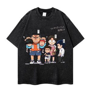 <span class=keywords><strong>Camiseta</strong></span> <span class=keywords><strong>de</strong></span> Manga Corta Holgada <span class=keywords><strong>de</strong></span> Baloncesto <span class=keywords><strong>con</strong></span> Estampado <span class=keywords><strong>de</strong></span> Dibujos Animados <span class=keywords><strong>de</strong></span> Anime <span class=keywords><strong>Japon</strong></span>és en Versión Q, Lavado Pesado, Estilo Urbano, para Hombre y Mujer - Product Image 1