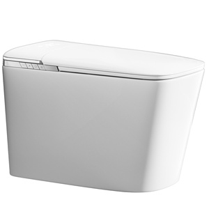 Toilette intelligente à induction capacitif avec éclairage, double alimentation en eau, en céramique, télécommande, buse autonettoyante, à poser au sol, <span class=keywords><strong>Super</strong></span> Swirl - Product Image 1