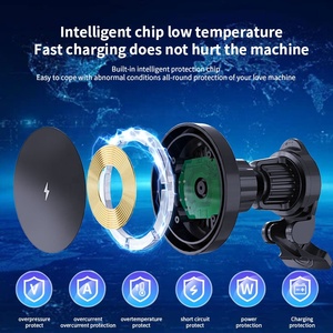 Nuevo dispositivo móvil 15W soporte de teléfono de carga rápida soporte de ventilación de coche cargador inalámbrico magnético cargador de coche <span class=keywords><strong>para</strong></span> <span class=keywords><strong>iPhone</strong></span> 17 16 15 14 <span class=keywords><strong>13</strong></span> - Product Image 4