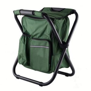 Tabouret d'extérieur pliable avec sac isotherme, chaise de camping, de plage et de pêche portable - Product Image 3
