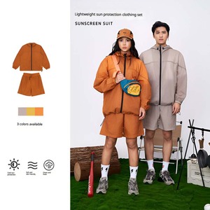 Vêtement de protection solaire pour <span class=keywords><strong>homme</strong></span>, léger, à capuche, uni, sportif, respirant, 100% nylon, longueur intégrale, UPF40+, printemps/été, vente en gros - Product Image 1