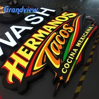 Enseigne lumineuse LED 3D personnalisée pour extérieur, lettres lumineuses, signalétique pour magasin, bâtiment, mur, publicité