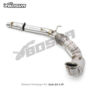 BOSKA High Flow Catted Downpipe with 200cell OPF/GPF for Audi Q3 2.0T 2019-2021 SUS304 Stainless Steel Exhaust System - Product Image 5