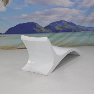 Lettino per sedie a <span class=keywords><strong>sdraio</strong></span> in fibra di vetro bianco con bordo piscina moderna dell'hotel - Product Image 5