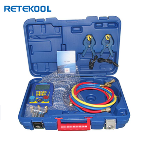 Manifolds Industriais <span class=keywords><strong>R134a</strong></span> R22 R404 R410a Refrigerante <span class=keywords><strong>Manifold</strong></span> Gauge Único Duplo Pressure Gauge Material De Alumínio De Cobre OEM - Product Image 4