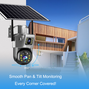 Caméra de Sécurité Solaire PTZ 4G à Double Objectif V380 4 Mpx pour Extérieur - Product Image 3