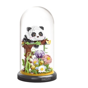 Juegos de bloques de construcción de plástico para niños hechos a mano, bricolaje, cubierta antipolvo, flores para Mascotas, Animales, decoraciones de Panda, juguetes para niños - Product Image 4