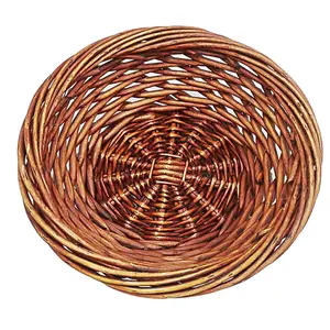 Hot Sale Handmade Wicker Baskets Dreifarbige runde Willow Fruit Baskets zur Dekoration