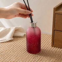 Lot de diffuseurs à bâtonnets de parfum d'ambiance en verre craquelé grande capacité 500 ml pour la maison