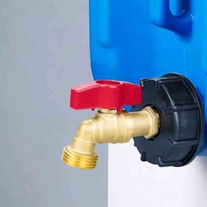 Garden Hose Accessories S60X6 to 3/4" Thread Garden IBC Tote Adapter 3/4" Hose <b>Quick</b> <b>Connector</b> Brass Hose Faucet Valve for tank - Product Image 6