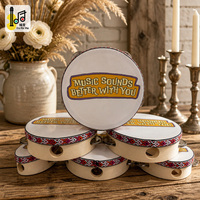 Tambourin de mariage personnalisé de 6 pouces, décoration de table, tambour à main en bois personnalisé, accessoire pour réception, dîner, fête, cadeau