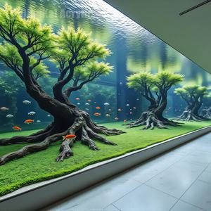 Aquarium de poissons en acrylique moderne de luxe sur mesure, grand modèle de 200 gallons, avec une forte transmission de la lumière et une garantie de 10 ans - Product Image 3