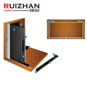 ตู้ครัวสั่งทำจากโรงงานโดยตรง ขนาดตามต้องการ พร้อมบานประตูม้วนพลาสติกสีเทา สำหรับรถบ้าน - Product Image 5