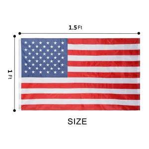 Toptan Polyester kumaş 3x5 Ft amerika birleşik devletleri ulusal bayrak 6x10 süblimasyon baskı özel abd amerikan ülke bayrağı