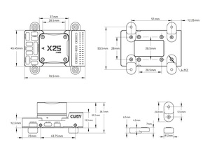 Contrôleur intelligent de pilote automatique CUAV X25 EVO, système de contrôle de vol STM32H7 à double OS pour avion <span class=keywords><strong>RC</strong></span>, drone VTOL, <span class=keywords><strong>hélicoptère</strong></span> - Product Image 6