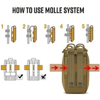 Trousse de premiers soins de survie portable 10-en-1 pochette Molle tactique pour sauvetage d'urgence Camping en plein air randonnée sport équipement de survie