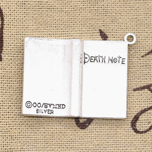 Charm Book <span class=keywords><strong>Death</strong></span> <span class=keywords><strong>Note</strong></span> 32x24mm pendenti Color argento antico che fanno fai da te a mano tibetana che trovano gioielli - Product Image 6