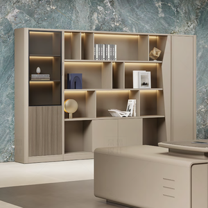 Tùy chỉnh hiện đại hành chính tập tin Tủ Ông Chủ Glow nộp hồ sơ lưu trữ giá cho nội thất văn phòng Bảng điều khiển bằng gỗ cho kho sử dụng - Product Image 4