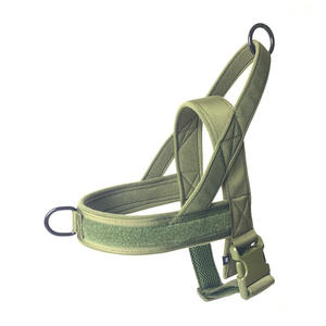 เสื้อกั๊กสายรัดสัตว์เลี้ยงแบบไม่ดึงปรับได้ควบคุมง่ายยุทธวิธีสายรัดสำหรับสุนัขทุกตัวทำงานด้วยไนลอนแข็งสะท้อนแสง - Product Image 4