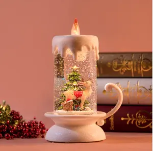 Оптовая продажа, акриловая Светодиодная свеча на батарейках, Рождественский фонарь