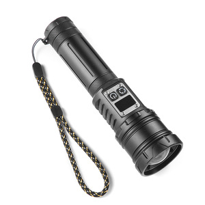 Lampe torche à zoom télescopique avec laser blanc COB, 2000 mAh, rechargeable, lumière LED haute intensité pour l'extérieur avec base magnétique - Product Image 4