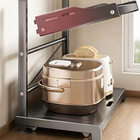 Étagère de rangement de cuisine pour micro-ondes et four, avec armoire de rangement intégrée