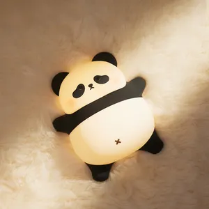 Egogo dễ thương phim hoạt hình Silicone Panda đèn USB cảm ứng cảm biến ánh sáng đầy màu sắc phòng ngủ cạnh giường ngủ ánh sáng ban đêm cho trẻ em trẻ em